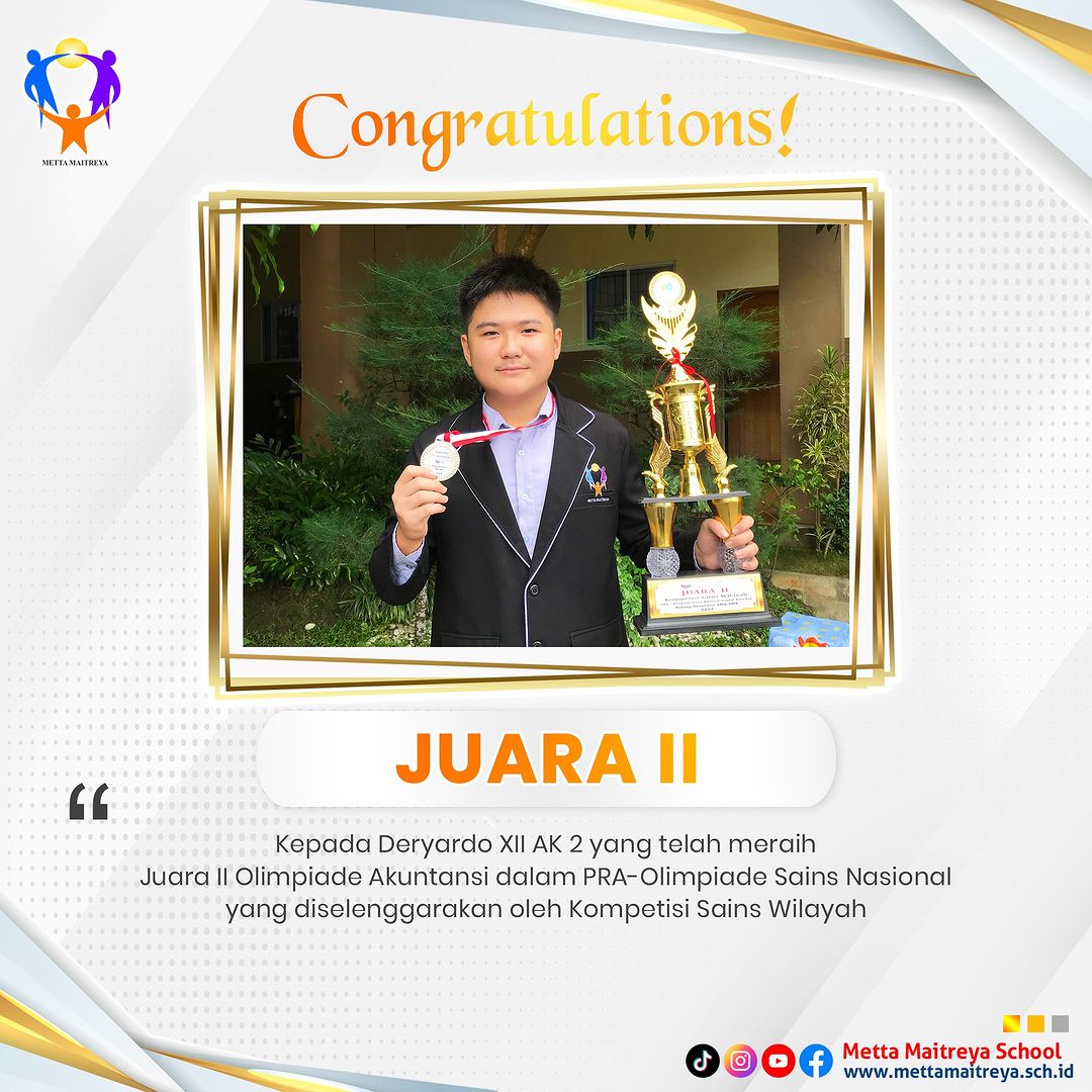 Prestasi Peserta Didik dalam Olimpiade Akuntansi dalam PRA-Olimpiade Sains Nasional | SMK METTA MAITREYA
