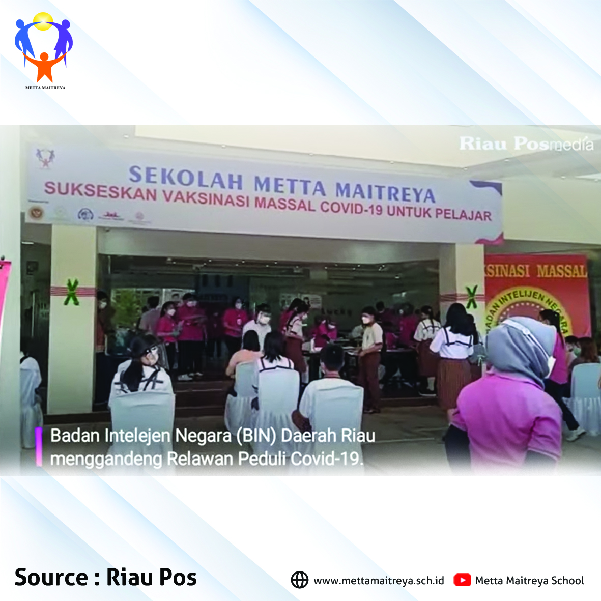Melihat Vaksinasi Covid-19 untuk Pelajar Sekolah Swasta di Pekanbaru - Riau Pos